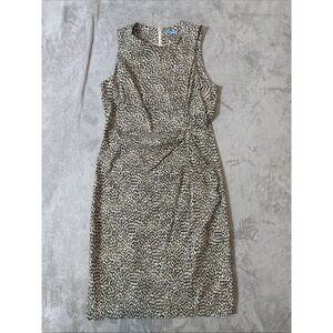 J McLaughlin Womens Size 4 Leopard Print Stretch Sleeveless Sheath Dress